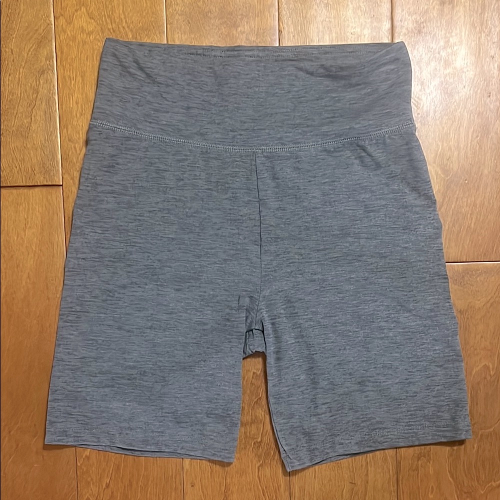 American Eagle Outfitters Heather Gray High-Rise Bike Shorts
